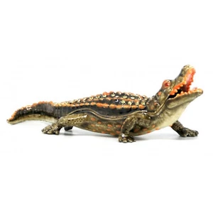 Crocodile -  Jewelled Trinket Box Or Figurine - Picture 1 of 4