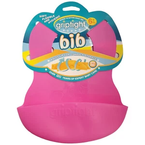 Babero Suave Flexible e Higiénico Impermeable Sin Desorden Comer Bebés 6m+ - Rosa - Imagen 1 de 7