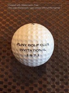 LOGO GOLF BALL-1971 FLINT GOLF CLUB INVITATIONAL....VINTAGE TITLEIST ACUSHNET K. - Picture 1 of 4