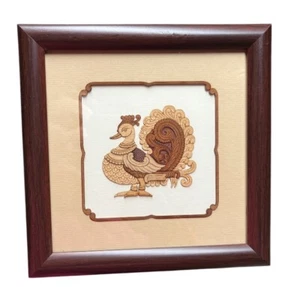 ANNAPAKSHI DIVINE SWAN CARVED TEAKWOOD PICTURE SEE DESC FOR STORY DETAILS - Picture 1 of 6