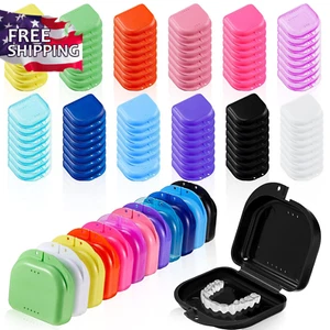 120 Pcs Dental Retainer Case with Holes 12 Colors Denture Case Mouth Guard Holde - Picture 1 of 12