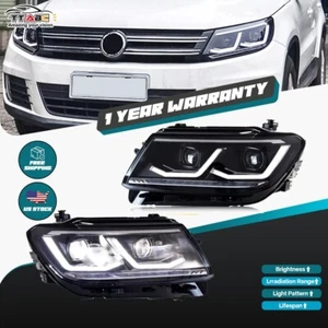LED Sequential Headlights for Tiguan 2013-2017 1st Gen DRL Front Lamps RH+LH - Picture 1 of 12