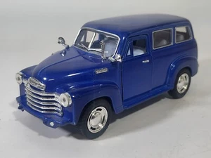 5" Kinsmart 1950 Chevy Chevrolet Suburban Diecast Model Toy Car 1:36 Blue - Picture 1 of 11