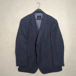 Mario Barutti Blazer Jacket US48 EU58 Mens Blue Sport Coat Suit 100% Wool 2XL - Picture 1 of 9
