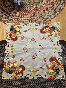 Table Cover  Turkey Thanksgiving Square 33” - Picture 1 of 7