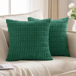 2 PCS Throw Pillow Covers, Corduroy Striped Decorative Pillows Cover for Farmhou - Picture 1 of 7