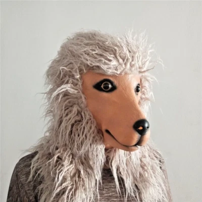 Máscara de látex de cabeza completa para adultos Máscara de Halloween de cabeza de animal Disfraces de lujo por encima de la cabeza Foto 1 de 4