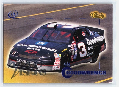1996 Classic NASCAR Visions #3 Dale Earnhardt Sr. GM Goodwrench #108 Blue Foil - Image 1 of 2
