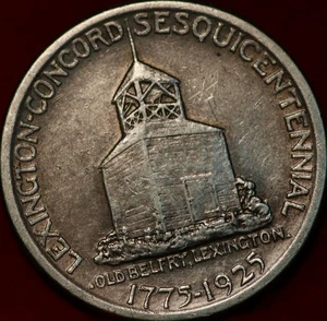 1925 Lexington-Concord Silver Commemorative Half Dollar - Picture 1 of 2