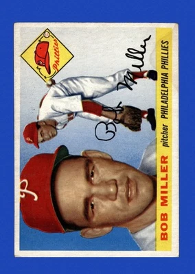 1955 Topps Set-Break #157 Bob Miller en muy buen estado-en muy buen estado *GMCARDS* Foto 1 de 2