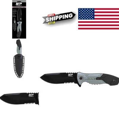 Tactical Fixed Blade Knife 8.7 Inches Full Tang with Serrated Clip Point Blade - Image 1 of 4