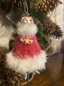 Krinkles Patience Brewster Red Coat Cat Mini Christmas Ornament Department 56 ￼ - Picture 1 of 3