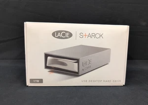 LaCie Starck Desktop USB 2.0-Auto Backup LED Aluminium Hard Drive 1TB - Picture 1 of 7