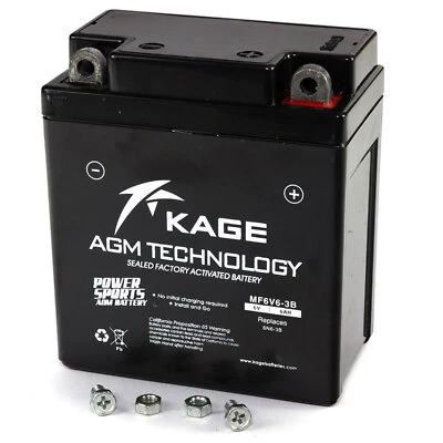 Batterie GEL KAGE 6N6-3B-1 für Honda CB 125 SL Yamaha DT 175 400 XL 250 XT 500 - Bild 1 von 4