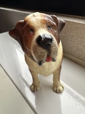 Vintage Breyer Saint Bernard Dog Molded Hard Plastic Toy Figurine 7"x11" - Image 1 of 4