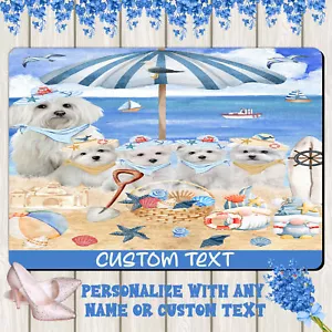 Maltese Dog Floor Mat Personalized Pet Door Mat Valentine Day NWT - Picture 1 of 45