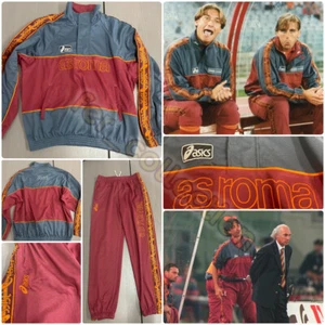 Sweatanzug Trainingsanzug Maglia Shirt Trikot As Roma Asics Home 1996/97 totti - Bild 1 von 11