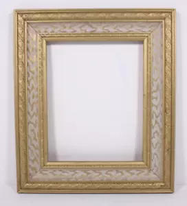 Cornice in legno ornata oro dorato metà C 14,5x12,5 per quadro dipinto 10x8 bordo 2,5 - Foto 1 di 12