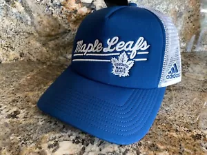 NEW ADIDAS Toronto Maple Leafs NHL Adjustable Mesh Back Snapback Hat Cap BLUE - Picture 1 of 6