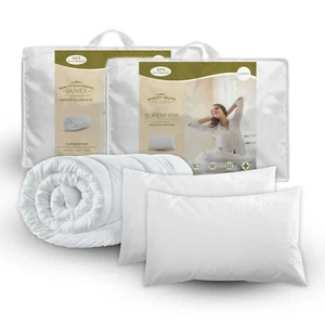 KING SIZE DUVET 2 DELUXE PILLOWSKING 13.5 TOG QUILT 2 SUPERFIRM PILLOWS - Picture 1 of 3