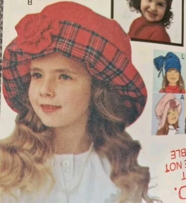 Kids Hat Sewing Pattern Butterick 6943 52 To 55cm - Image 1 of 4