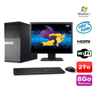Pack PC tour DELL 3010 MT G2020 Gravierer 8Go 2To HDMI Wifi W7+Bildschirm 19 " - Bild 1 von 1
