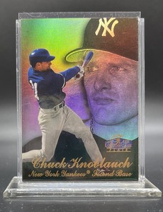 1998 FLAIR SHOWCASE SHOWPIECE SEAT 77 CHUCK KNOBLAUCH YANKEES