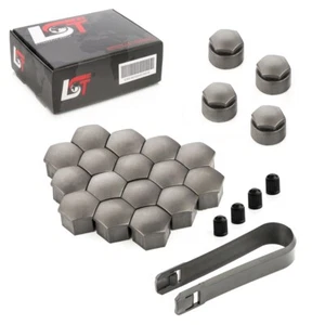20x Vis D'Enjoliveurs Antivol Écrous des Roues Kit 17 MM Mat Gris - Picture 1 of 10
