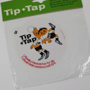 Aufkleber Tip+Tap Fußball FIFA WM 1974 DFB Original Lizenz Sticker Rund #8 - Bild 1 von 6