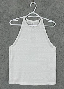 BCG tank top girls youth small white halter sleeveless athletic pullover stretch - Picture 1 of 12