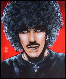 Estampado Philip Lynott Renegade 8""x11"" por Jim Fitzpatrick. Thin Lizzy, arte del álbum. - Imagen 1 de 6