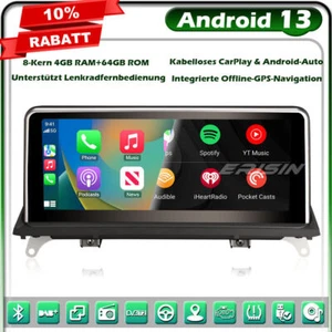 10.25" 8-Kern 64GB Android 14 Autoradio DAB+ GPS Navi für BMW X5 E70 X6 E71 CIC - Bild 1 von 23