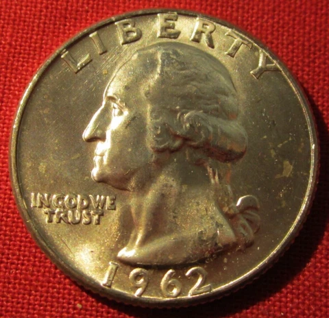 1962 D Washington Quarter - Uncirculated - 90% Silver Cover