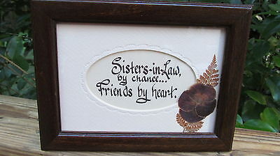 Calligraphy Art Picture  Sisters-in Law..Gatlinburg,Tennessee Framed/Matte/Glass • 12.99€