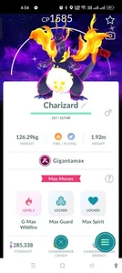 Pokémon Go Shiny Gigantamax Charizard Max Final Background Mini PTC - Picture 1 of 1