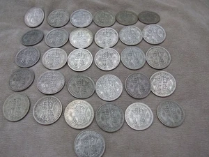 J7 OFFERS COMBINE BRITISH SILVER COIN GEORGE V - 1929 HALF CROWN X31 - Picture 1 of 11