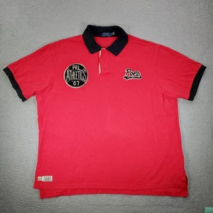 Polo Ralph Lauren 67 PRL Leichtathletik Kragen Hemd Herren Gr. 2XB Big Rot Schwarz - Bild 1 von 13
