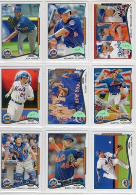 2014 Topps NEW YORK METS 32 Card Team Set Series 1, 2& Updates Wheeler DeGrom RC - Image 1 of 4