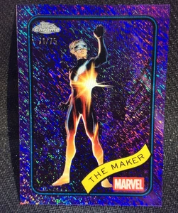 2025 Topps Marvel cromo púrpura brillo refractor #74 The Maker #/75 - Imagen 1 de 1