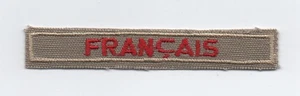 Interpreter Francais (French) Award Strip, Red on Tan, Clear Plastic Backing - Picture 1 of 1