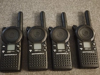Lot of 4 Motorola CLS1410 Black UHF 4-Channels Two-Way Radio Walkie Talkie - Image 1 of 3