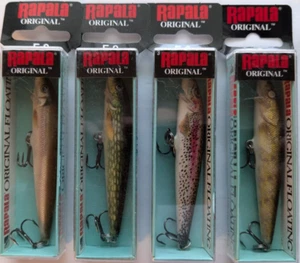 4 - Minnow flotante original RAPALA - tamaño 9 - 3-1/2" - 3/16 oz. - ¡Cuatro colores! - Imagen 1 de 1