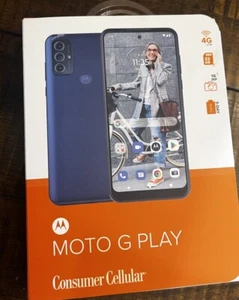 Consumer Cellular Motorola Moto G Play 32GB Blue XT2271-5 Android Smartphone - Picture 1 of 2