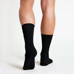 NUEVOS CALCETINES DE LUJO HIPOALEGERÉNICOS SIN COSTURAS SUELA DOBLE COSIDA MEDIA PANTORRILLA PARA HOMBRE - Imagen 1 de 8
