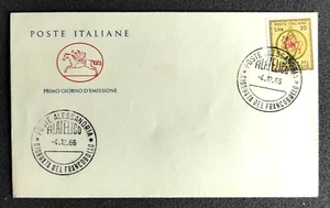Italia Busta Primo Giorno Cavallino FDC 1966 Giornata del Francobollo - Foto 1 di 1