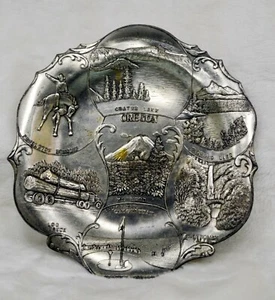 Vintage 1950-60er Jahre "OREGON" Metall Souvenir Aschenbecher/Schmuckschale - Bild 1 von 2
