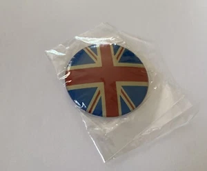 1pc 3D Universal Aluminum Blue Red 50Mm/2 Inch Wheel Center Caps Sticker - Picture 1 of 2