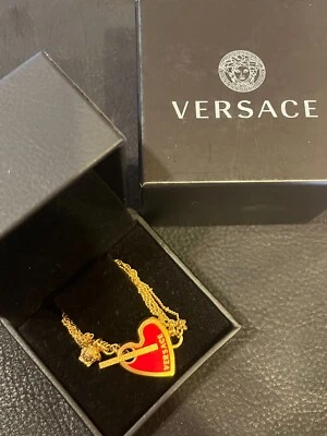 VERSACE GIANNI VERSACE 手镯手镯 正品 MEDUSA 红色心形金色 可爱 F/S — 第 1/4 张图片