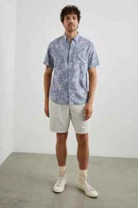 Rails Carson Linen Blend Hawaiian Shirt Mens 2XL Blue Garden Sands Orchid NWT - Picture 1 of 4