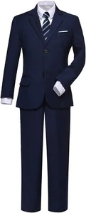 Visaccy Boys Suits Slim Fit Dress Clothes Ring Bearer Outfit - Picture 1 of 35
